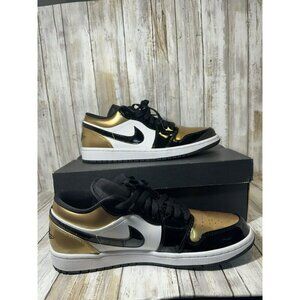 Nike Air Jordan 1 Low Gold Toe Basketball Sneakers size 11